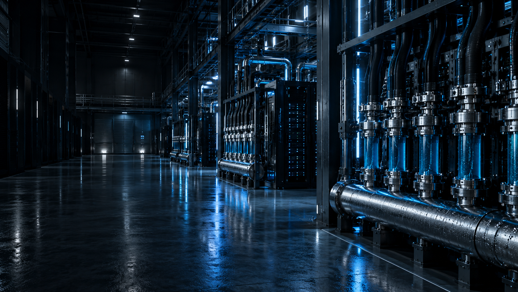 Large-scale liquid-cooled computing infrastructure